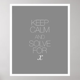 Behållans Lugn och lösning för X Poster