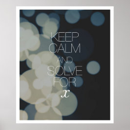 Behållans Lugn och lösning för X Poster