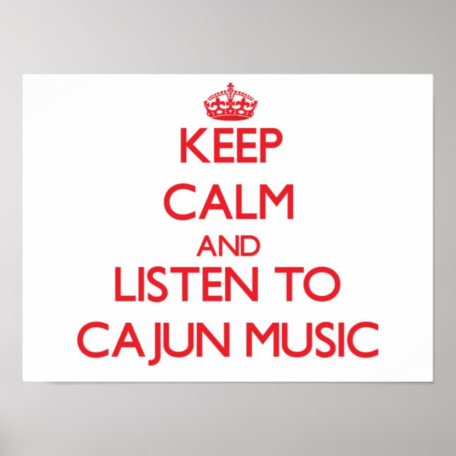 Behållans lugn och lyssna på CAJUN MUSIC Poster (Framsidan)