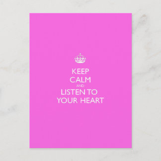 Behållans Lugn och lyssna på ditt hjärta Vykort