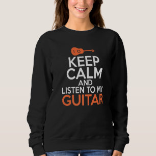 Behållans Lugn och lyssna på min Guitar Music Guit T Shirt