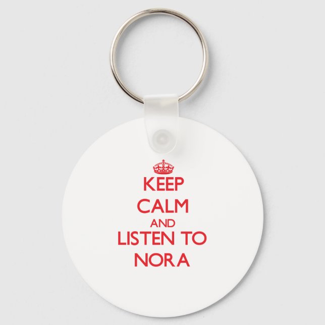Behållans Lugn och lyssna på Nora Nyckelring (Framsida)