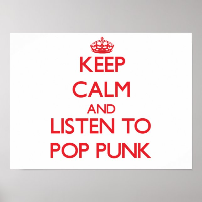 Behållans lugn och lyssna på PUNK Poster (Framsidan)