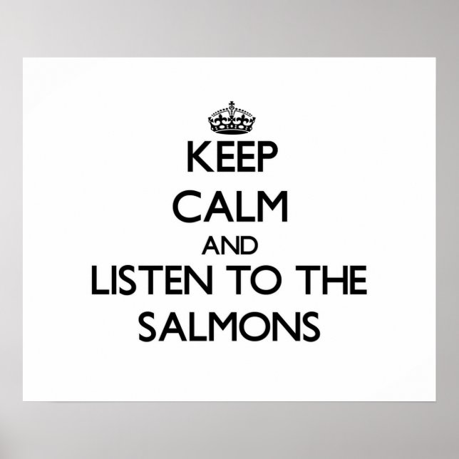 Behållans lugn och lyssna på Salmons Poster (Framsidan)