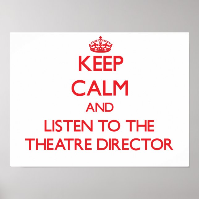 Behållans Lugn och lyssna på teaterdirektören Poster (Framsidan)
