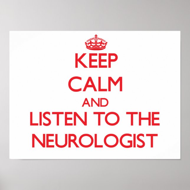 Behållans Lugn och lyssna till neurologen Poster (Framsidan)
