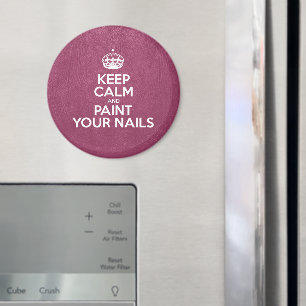 Behållans Lugn och måla Nagel, Rosa läder Magnet