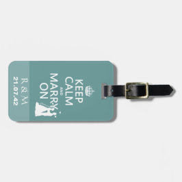 Behållans Lugn och Marry On - Bride and Groom Bagagebricka