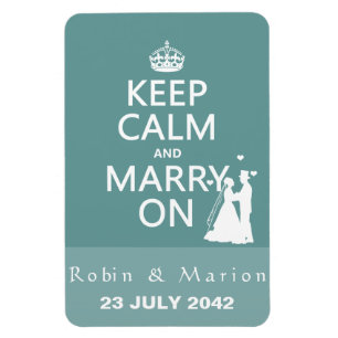Behållans Lugn och Marry On - Bride and Groom Magnet
