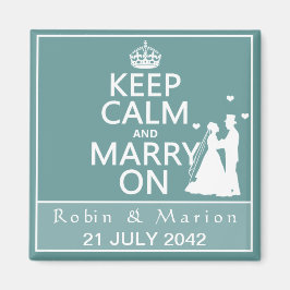 Behållans Lugn och Marry On - Bride and Groom Magnet