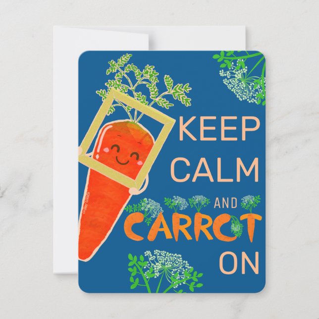 Behållans Lugn och morot på | Carrot Pun Anteckningskort (Framsida)