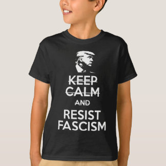Behållans Lugn och motstå fascismen antitrumpump T Shirt