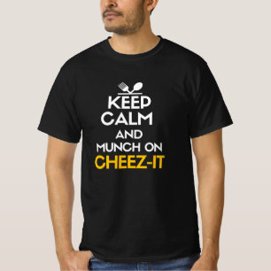 Behållans lugn och munk på cheez-it t shirt