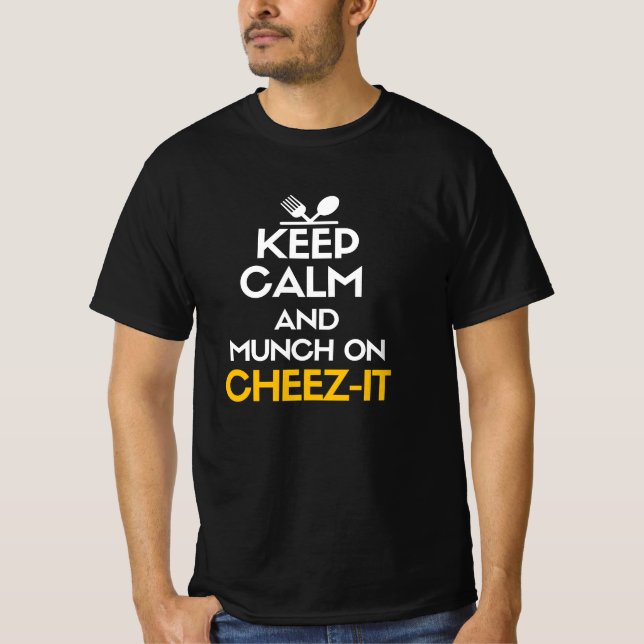 Behållans lugn och munk på cheez-it t shirt (Framsida)
