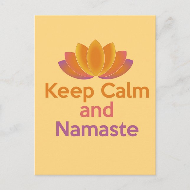 Behållans Lugn och namnpasta - Zen, Yoga, slappna  Vykort (Framsida)