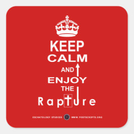 Behållans Lugn och njut av snabbheten Fyrkantigt Klistermärke