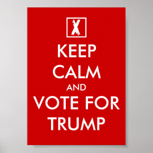 Behållans lugn och omröstning för DONALD TRUMP pos Poster