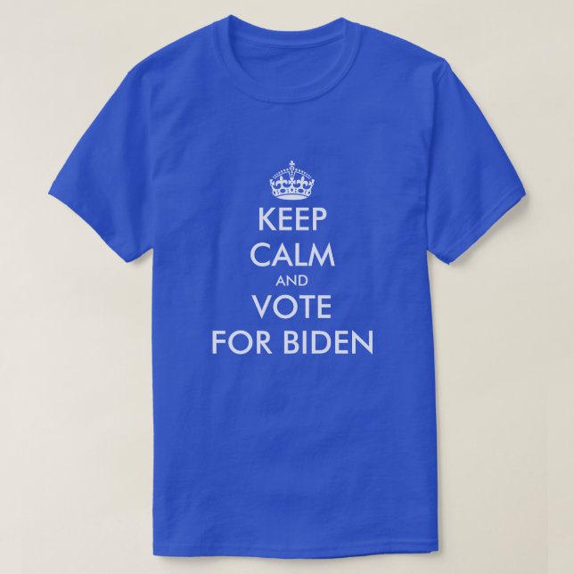 Behållans lugn och omröstning om blått i Biden Dem T Shirt (Design framsida)