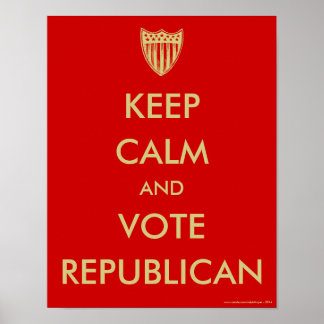 "BEHÅLLANS LUGN och OMRÖSTNING REPUBLIKANN" Poster