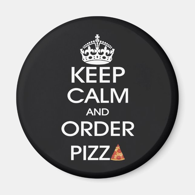 Behållans Lugn och ordningspizza Magnet (Framsidan)