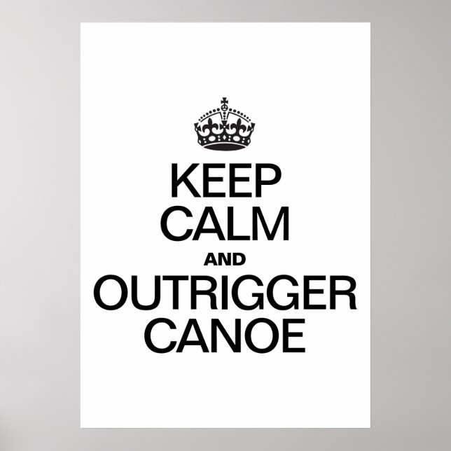 BEHÅLLANS LUGN OCH OUTRIGGER CANOE POSTER (Framsidan)