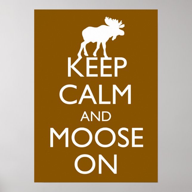 Behållans Lugn och  på moose poster art (Brown) (Framsidan)