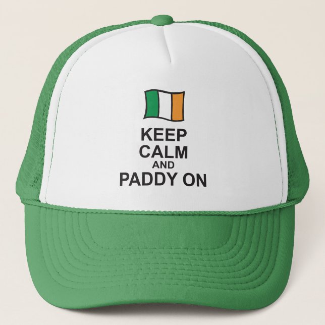 BEHÅLLANS LUGN och PADDY PÅ St patricks day Truckerkeps (Framsida)