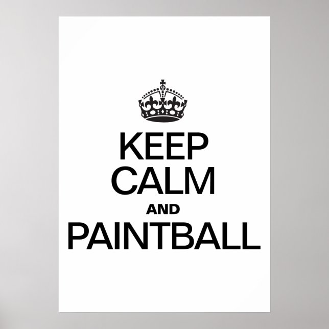 BEHÅLLANS LUGN OCH PAINTBALL POSTER (Framsidan)