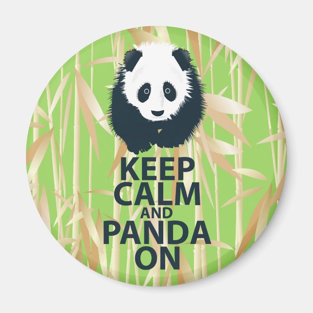 Behållans Lugn och Panda på originalutskrift Magnet (Framsidan)