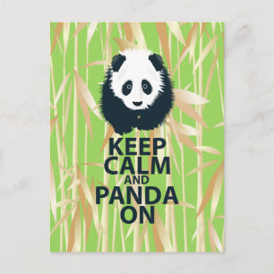Behållans Lugn och Panda på originalutskriften Vykort