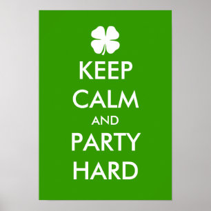 Behållans lugn och party hårda poster ANPASSADE