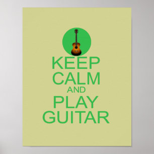 Behållans Lugn- och Play Guitar (Acoustic) Poster