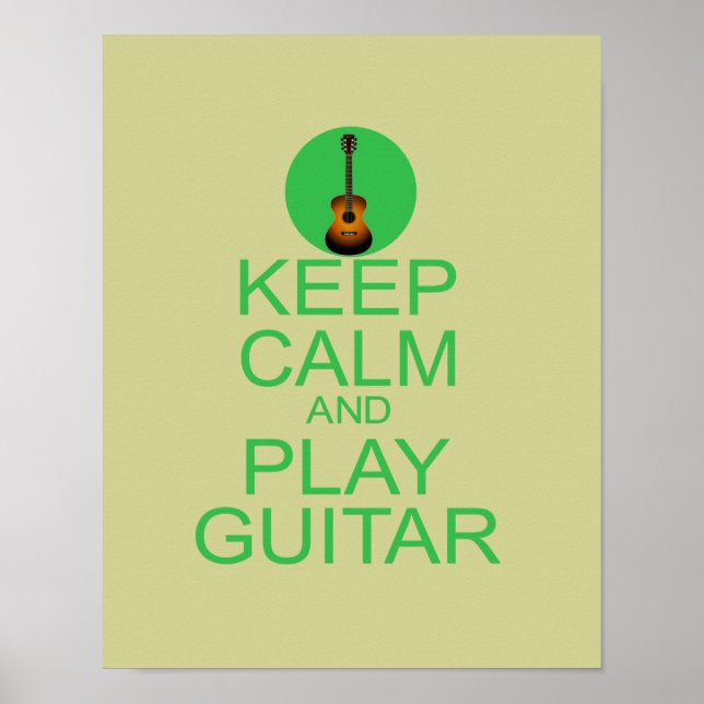 Behållans Lugn- och Play Guitar (Acoustic) Poster (Framsidan)