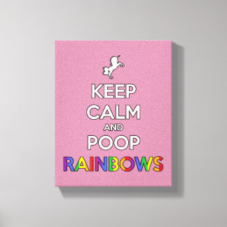 Behållans Lugn och Poop RAINBOWS! Canvastryck