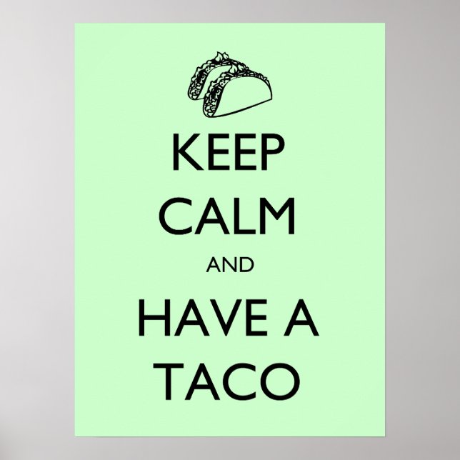 Behållans Lugn och poster Taco (Framsidan)
