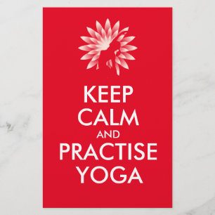 Behållans lugn och praktik yoga flygblad