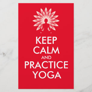 Behållans lugn och praktik yoga flygblad