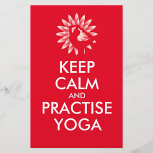 Behållans lugn och praktik yoga flygblad