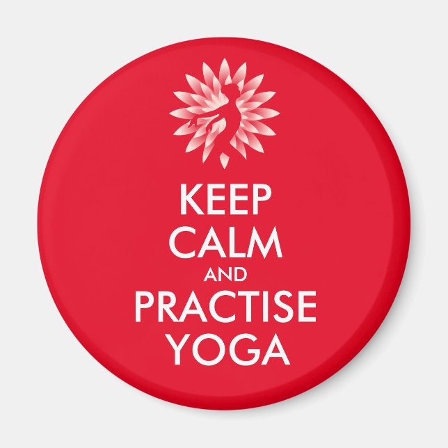 Behållans lugn och praktik yoga magnet (Framsidan)