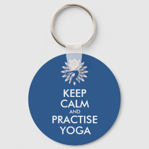 Behållans lugn och praktik yoga nyckelring