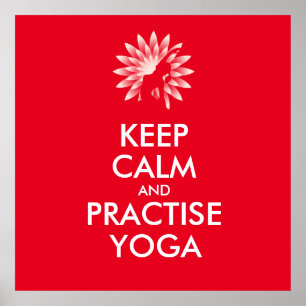 Behållans lugn och praktik yoga poster