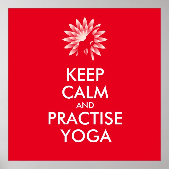 Behållans lugn och praktik yoga poster (Framsidan)