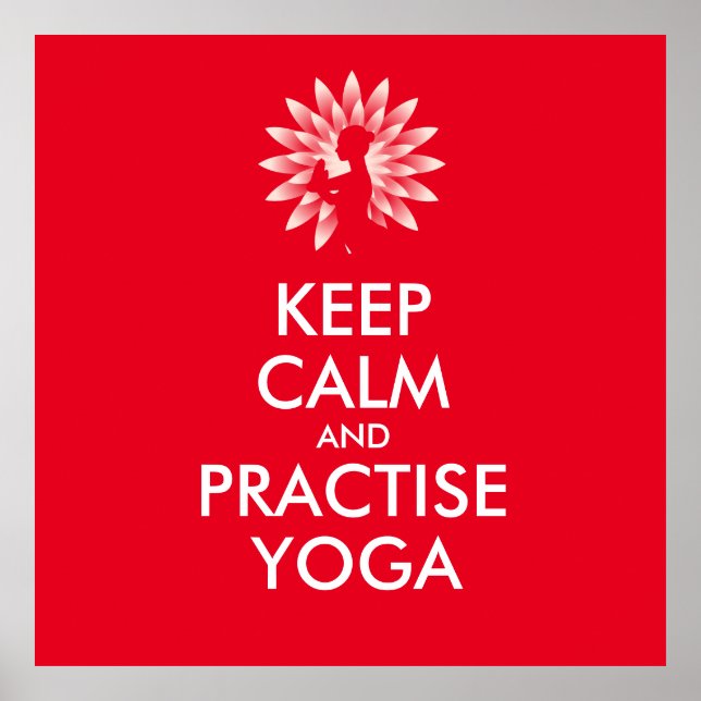 Behållans lugn och praktik yoga poster (Framsidan)