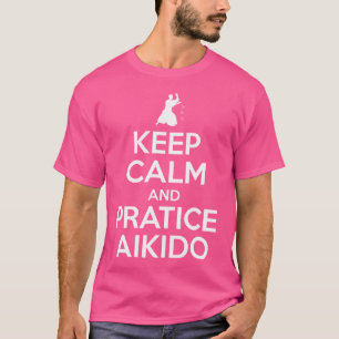 Behållans Lugn och praxis Aikido Aikido Japanska m T Shirt
