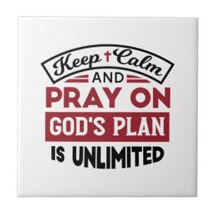 Behållans Lugn och Pray Guds plan är obegränsat ci Kakelplatta