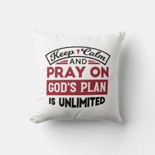 Behållans Lugn och Pray Guds plan är obegränsat ci Kudde