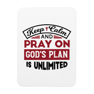 Behållans Lugn och Pray Guds plan är obegränsat ci Magnet