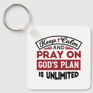 Behållans Lugn och Pray Guds plan är obegränsat ci Nyckelring