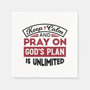 Behållans Lugn och Pray Guds plan är obegränsat ci Pappersservett