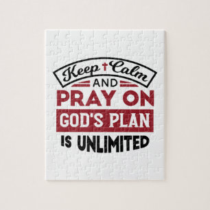 Behållans Lugn och Pray Guds plan är obegränsat ci Pussel